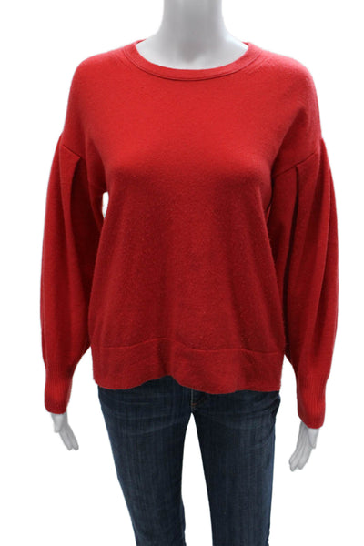 Vince Women Pullover Sweater Cashmere Red Crewneck Long Sleeve Size XS