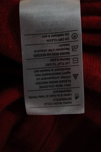 Vince Women Pullover Sweater Cashmere Red Crewneck Long Sleeve Size XS