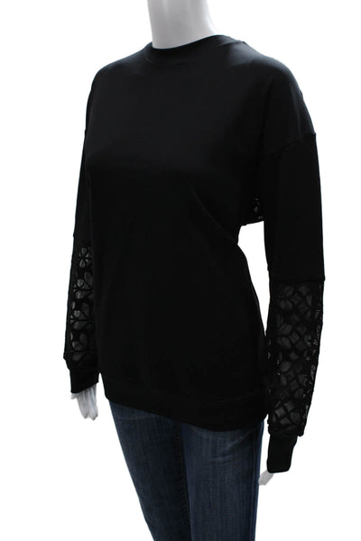 Ultracor Women Pullover Black Geometric Crewneck Longsleeve Nylon Size XS