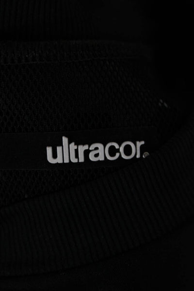Ultracor Women Pullover Black Geometric Crewneck Longsleeve Nylon Size XS