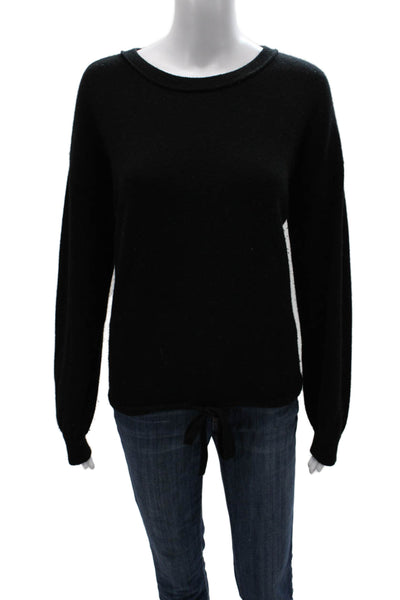 C by Bloomingdales Women Pullover Cashmere Crewneck Black Longsleeve Size M