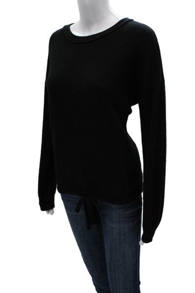 C by Bloomingdales Women Pullover Cashmere Crewneck Black Longsleeve Size M