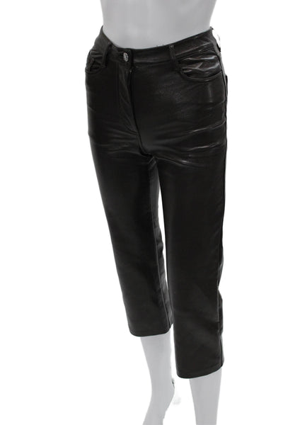 Wilfred Women Capri Pants Black Polyurethane Zip Inseam 21 Size 00