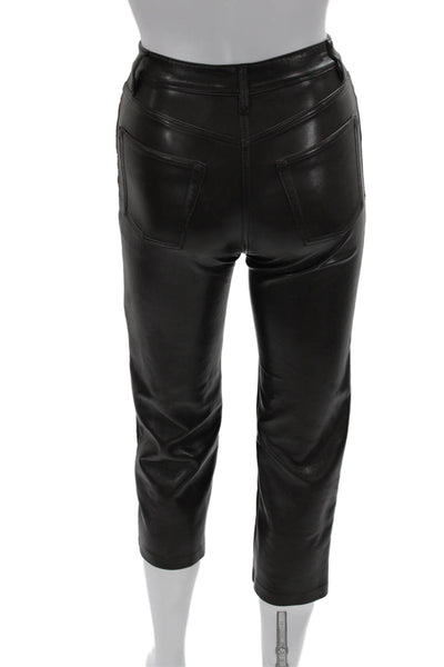 Wilfred Women Capri Pants Black Polyurethane Zip Inseam 21 Size 00