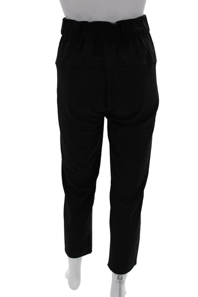 Lululemon Women Black Joggers Drawstring Polyester Blend Solid Size 6