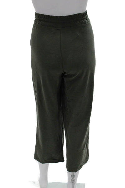 Athleta Women Green Capri Pants Drawstring Inseam 26 Size S