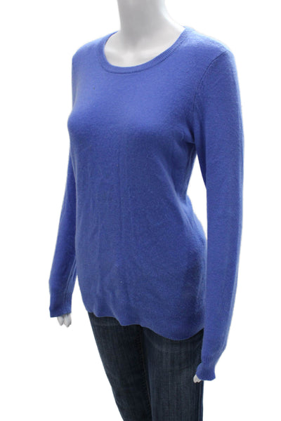 C by Bloomingdales Womens Cashmere Pullover Crew Neck Sweater Blue Size L