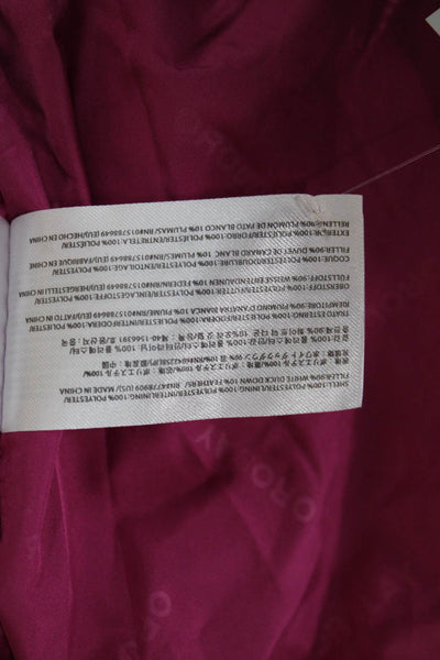 Orolay Women Pink Puffer Jacket Zip Polyester Long Sleeve Size M