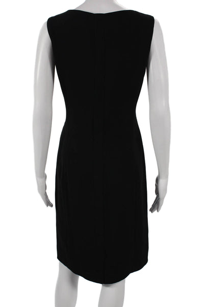 Calvin Klein Women Sheath Mid-Calf Black Dress Polyester Zip Size 8