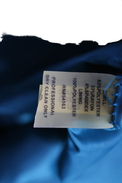 Calvin Klein Women Sheath Dress Blue Sleeveless Round Neck Knee Length Size 8