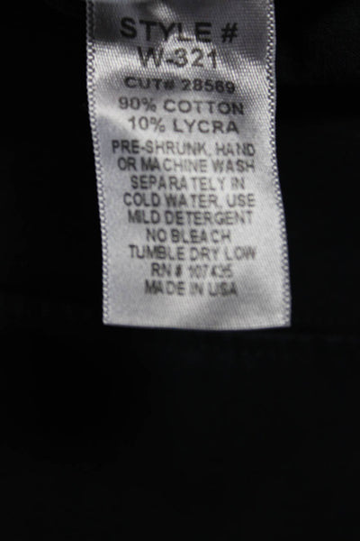 Hard Tail Women Straight Pencil Skirt Black Cotton Pull On Size L