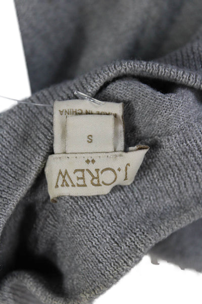 J Crew Women Pullover Sweater Gray Knit Crew Neck Long Sleeve Size S