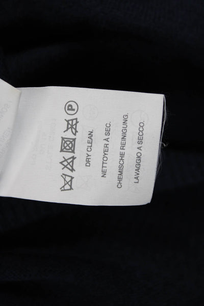 J Crew Women Blue Merino Wool Crew Neck Pullover Sweater Long Sleeve Size XS