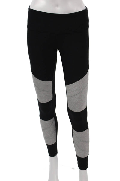 Lululemon Women Black Colorblock Polyester Blend Ankle Leggings Size 4
