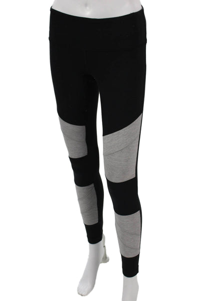 Lululemon Women Black Colorblock Polyester Blend Ankle Leggings Size 4