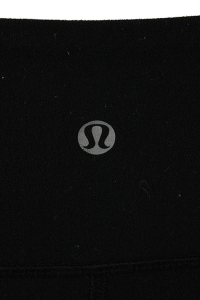 Lululemon Women Black Colorblock Polyester Blend Ankle Leggings Size 4