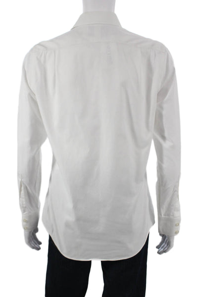 Charles Tyrwhitt Mens Button Up White Cotton Dress Shirt Size S