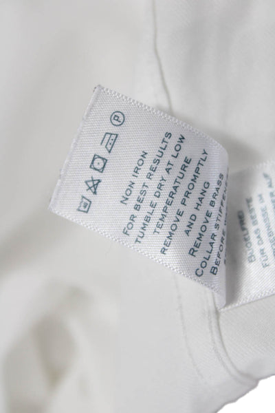 Charles Tyrwhitt Mens Button Up White Cotton Dress Shirt Size S