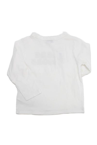 Marc Jacobs Girls Cotton Graphic Crew Neck Long Sleeve T-Shirt White Size 3