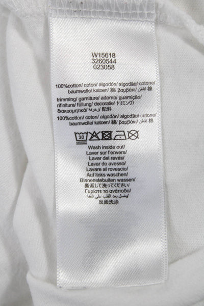 Marc Jacobs Girls Cotton Graphic Crew Neck Long Sleeve T-Shirt White Size 3
