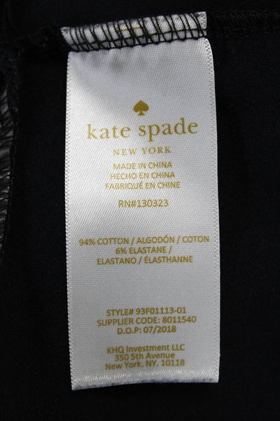 Kate Spade New York Girls Cotton Graphic Print Dress Black Size 18M