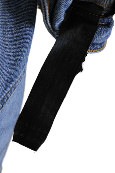Zara Womens Cropped Blue Cotton Jeans Size 8