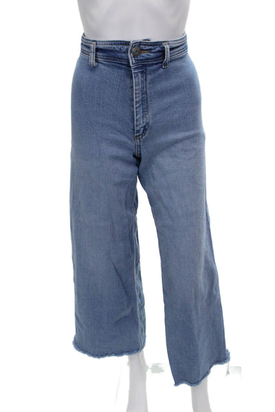 Zara Womens Wide-Leg Blue Jeans Size 4
