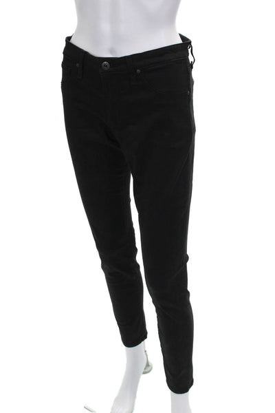 AG Adriano Goldschmied Womens Skinny Black Mid Rise Jeans Size 28