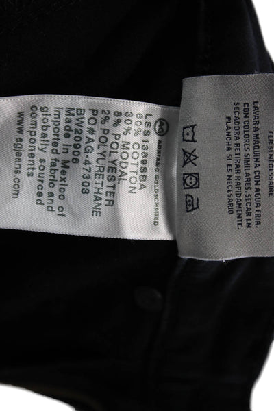 AG Adriano Goldschmied Womens Skinny Black Mid Rise Jeans Size 28