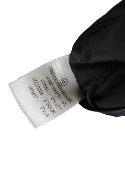 Theory Women Silk Ankle Pants Black Size 8