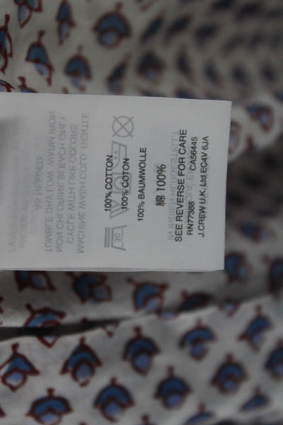 J Crew Womens Tunic Blouse Multicolor Paisley Tie Neck Long Sleeve Size 6