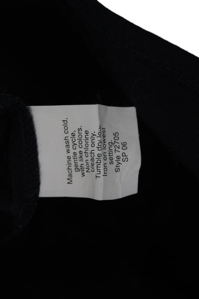 J Crew Women Collared Button-Up Top Blue 3/4 Sleeve Cotton Spandex Size S