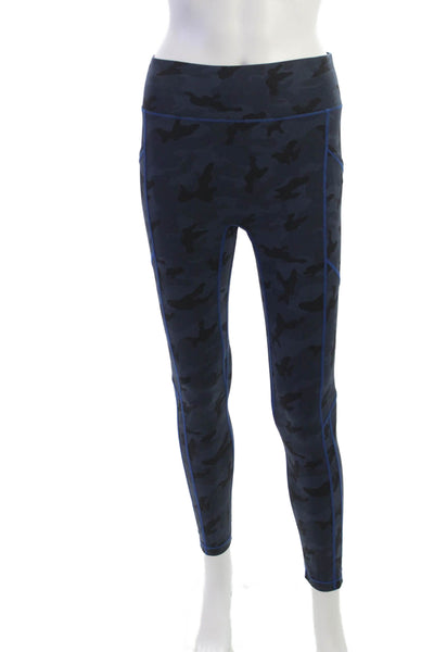 All Access Womens Blue Camo Ankle Nylon Leggings Size M
