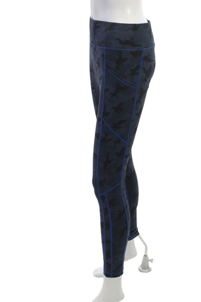 All Access Womens Blue Camo Ankle Nylon Leggings Size M