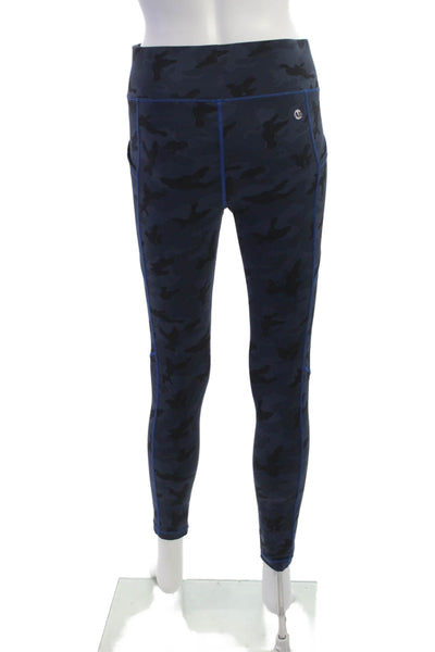 All Access Womens Blue Camo Ankle Nylon Leggings Size M