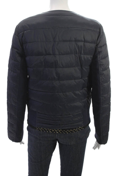 Hotel Particulier Womens Puffer Jacket Blue Polyester Zip Size L