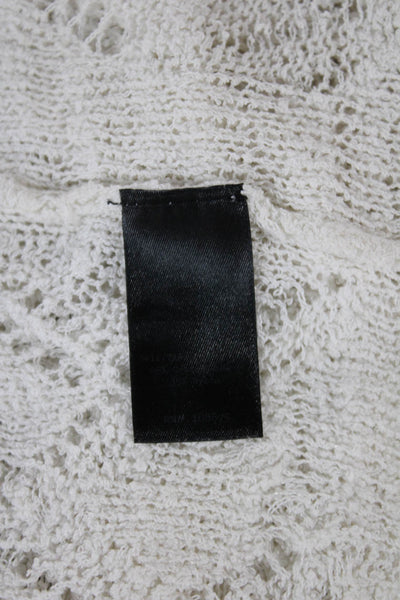 Rag & Bone Womens Pullover White Geometric Crew Neck Size M
