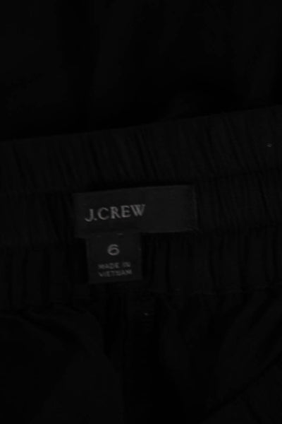 J Crew Women Black Jogger Pants 60% Cupro Drawstring Inseam 28 Size 6