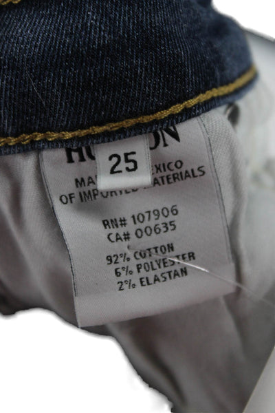 Hudson Womens Skinny Blue Jeans Mid Rise Cotton Blend Inseam 26 Size 25