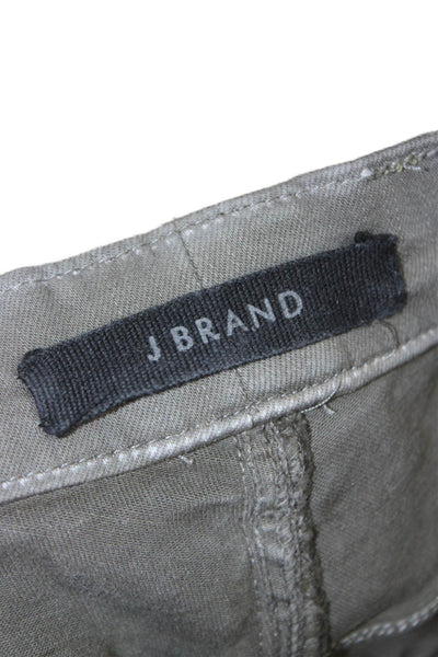 J Brand Womens Cropped Green Cotton Pants Size 27