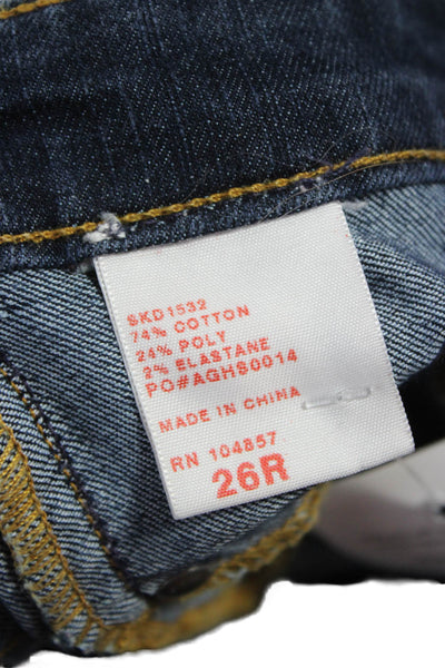 AG Adriano Goldschmied Women Skinny Jeans Blue Cotton Blend Size 26