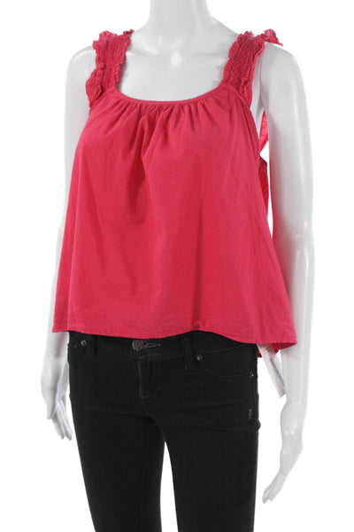 Xirena Womens Basic Sleeveless Scoop Neck Cotton Tank Pink Size XS