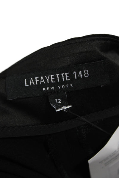 Lafayette 148 New York Women Cropped Black Pants Size 12