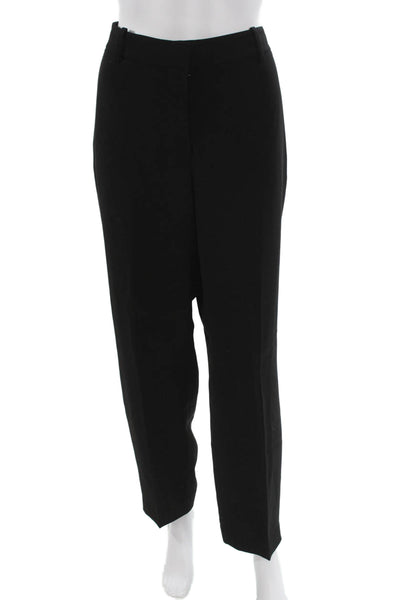 Lafayette 148 New York Women Dress Pants Black Acetate Zip Size 12