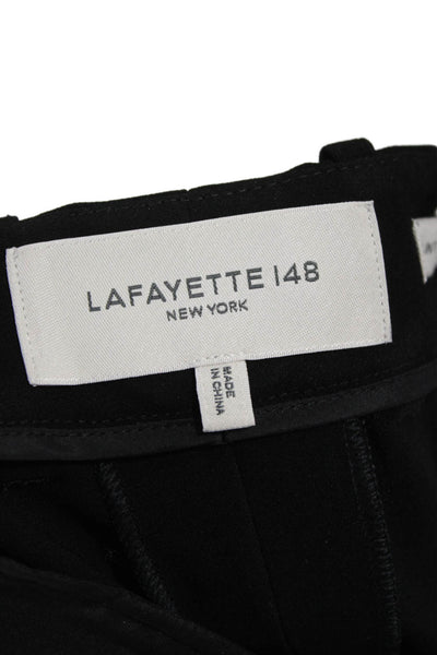 Lafayette 148 New York Women Dress Pants Black Acetate Zip Size 12