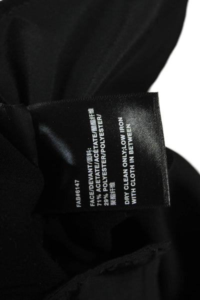 Lafayette 148 New York Women Dress Pants Black Acetate Zip Size 12