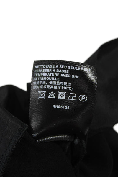Lafayette 148 New York Women Dress Pants Black Acetate Zip Size 12