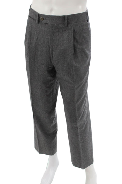 Boyds Mens Dress Pants Gray Wool Button Size 50