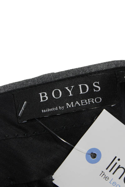 Boyds Mens Dress Pants Gray Wool Button Size 50