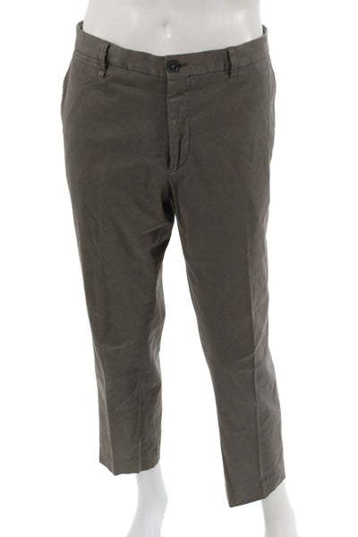 Ermenegildo Zegna Mens Chino Pants Green 98% Cotton Size 52